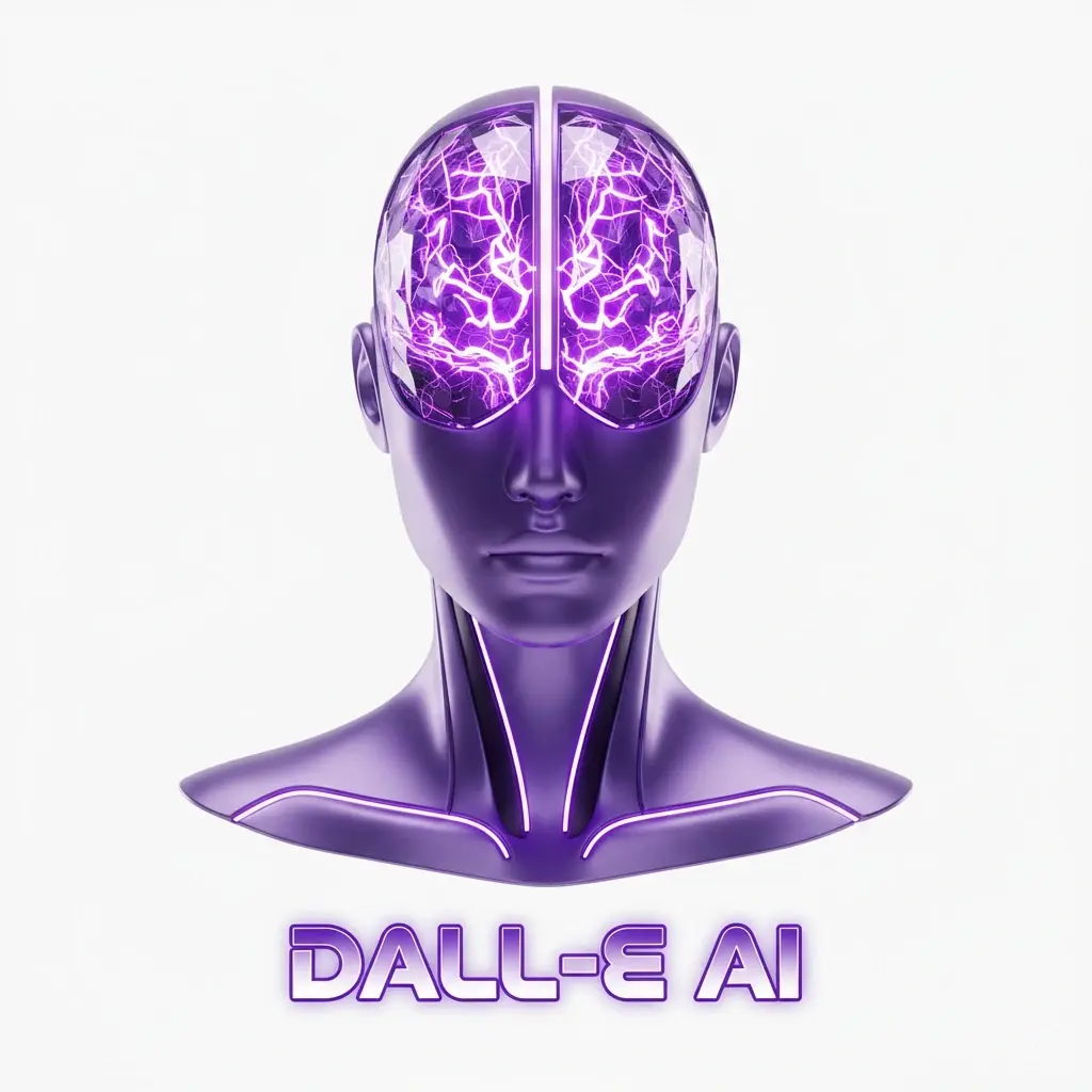 DALL-E 3 AI image generator creating a photorealistic neural artwork from a text prompt