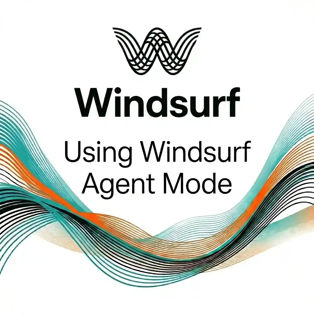 A sleek graphic showing the Windsurf AI IDE logo with the text 