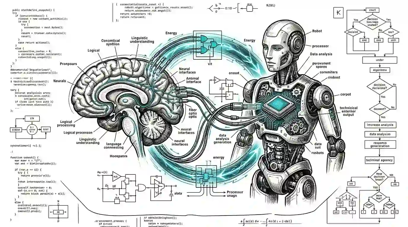 This technical sketch maps out the internal logic of advanced LLMs, highlighting the connection between linguistic understanding and data analysis. It serves as a visual guide for comparing how models like DeepSeek and GPT process complex cognitive inputs.